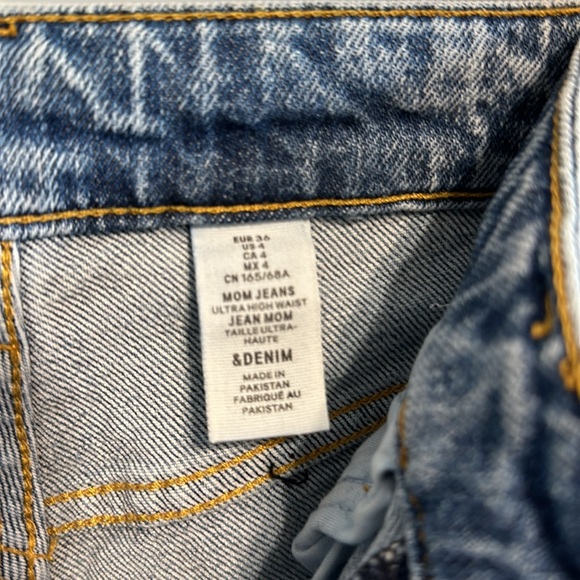 H&M Denim Mom Jeans Button Fly NWT SZ 4 - Picture 7 of 13